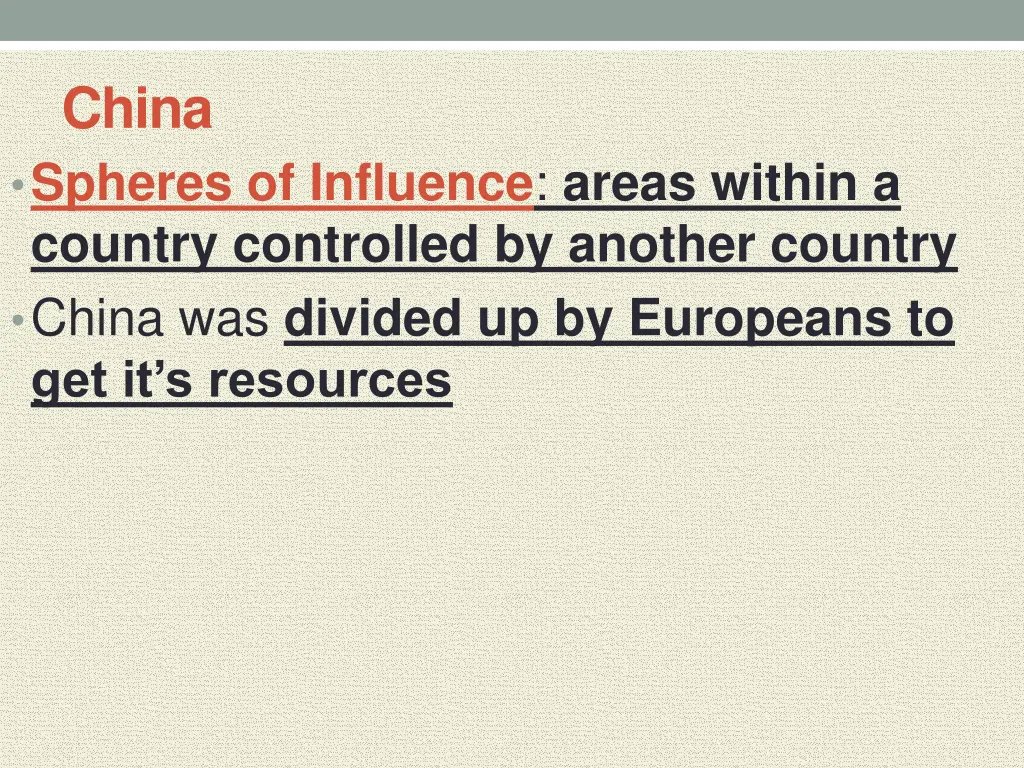 china spheres of influence areas within a country