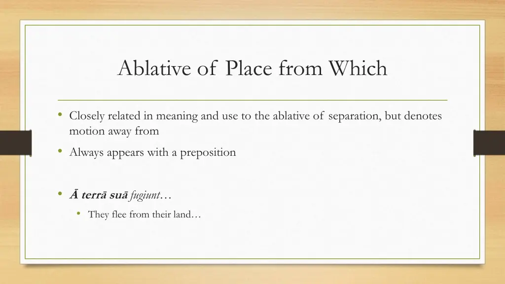 ablative of place from which