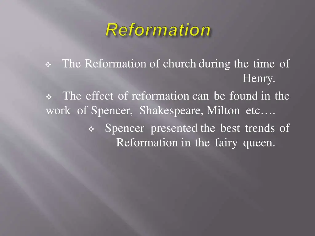 the reformation of churchduring the time of