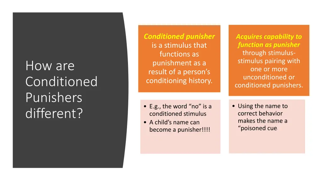 conditioned punisher is a stimulus that functions