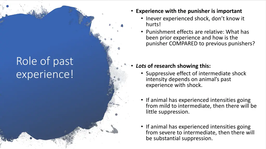 experience with the punisher is important inever