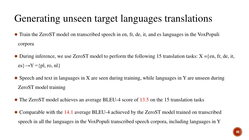 generating unseen target languages translations 1