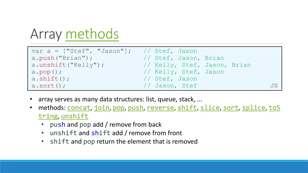 array methods