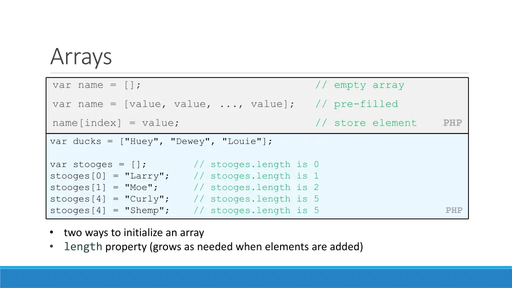 arrays