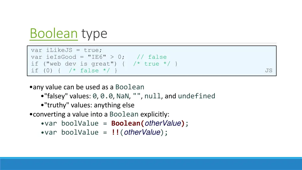 boolean type