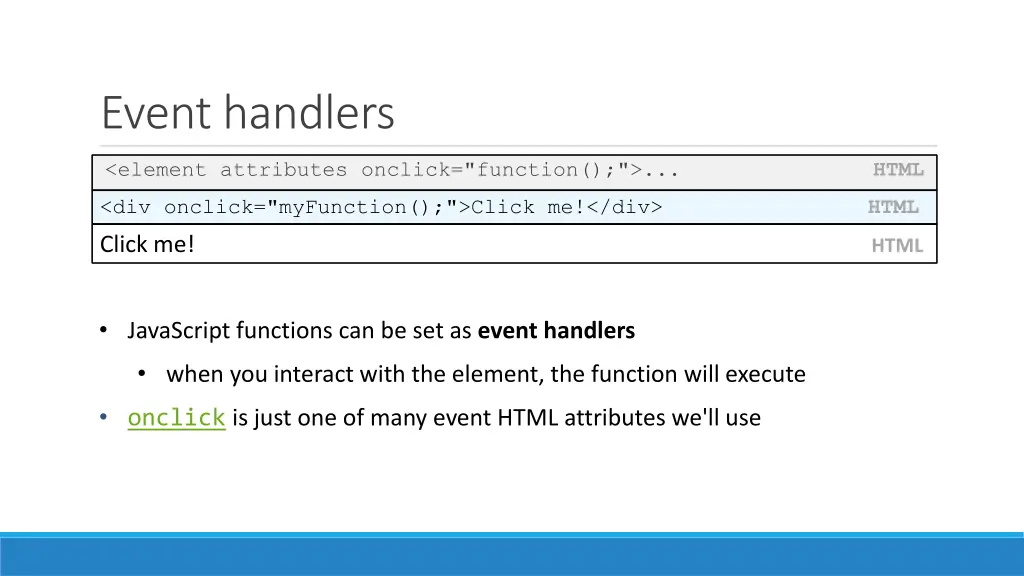 event handlers