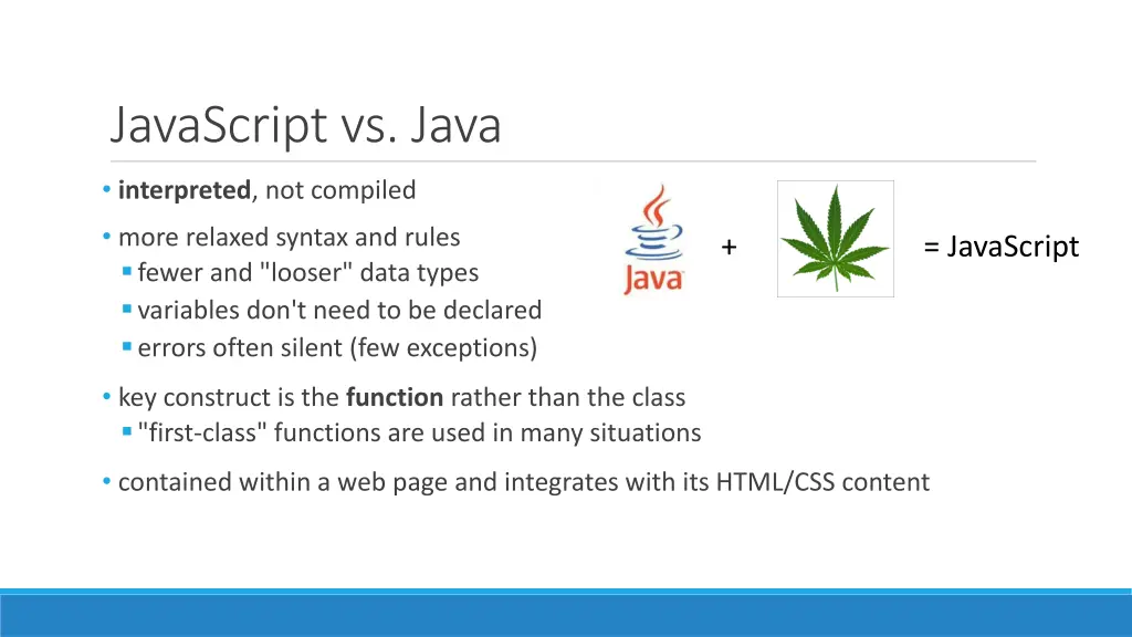 javascript vs java