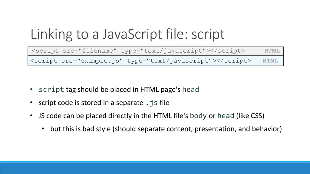 linking to a javascript file script