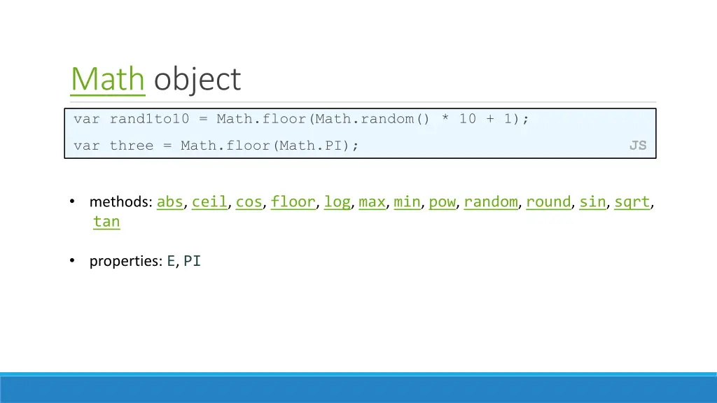math object