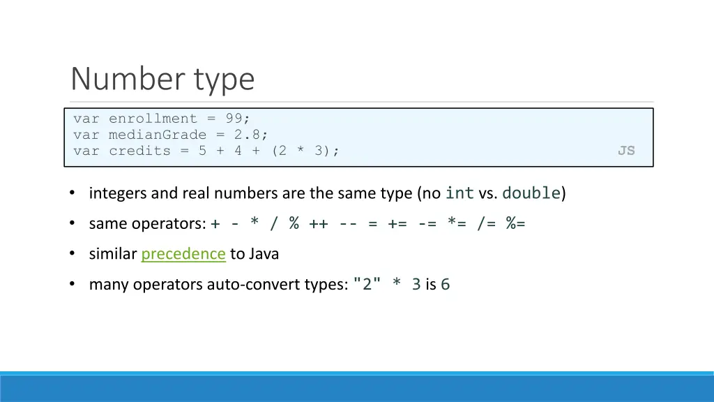 number type