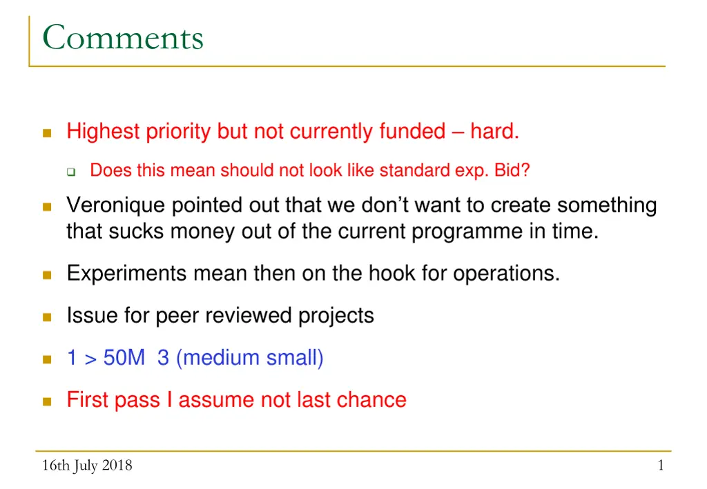 comments