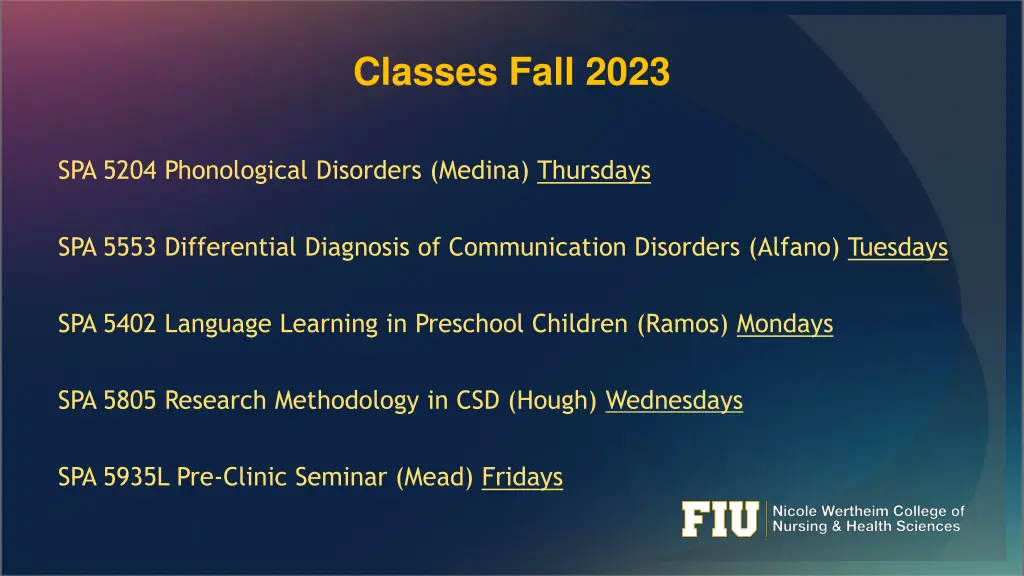 classes fall 2023 1