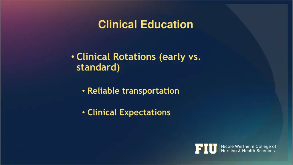 clinical education