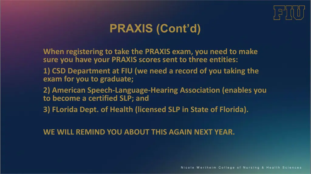 praxis cont d