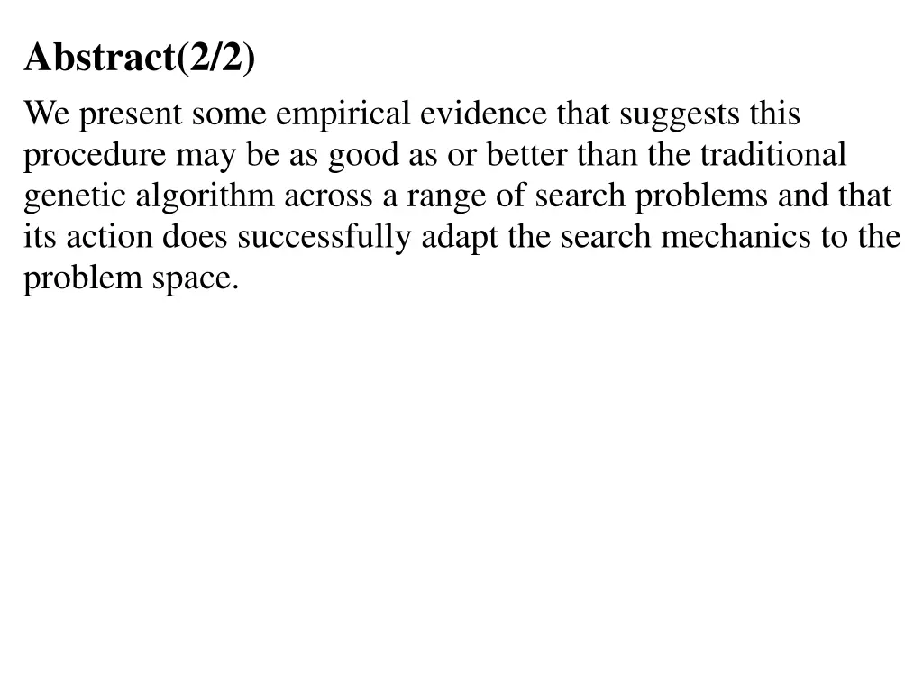 abstract 2 2 we present some empirical evidence