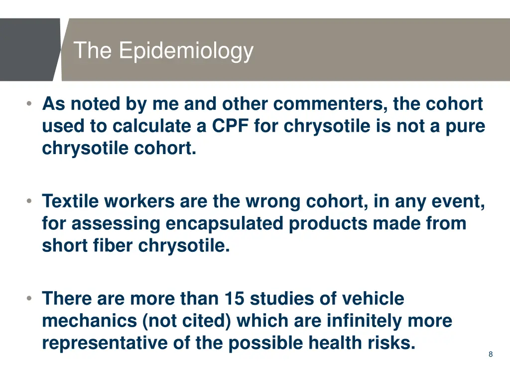the epidemiology