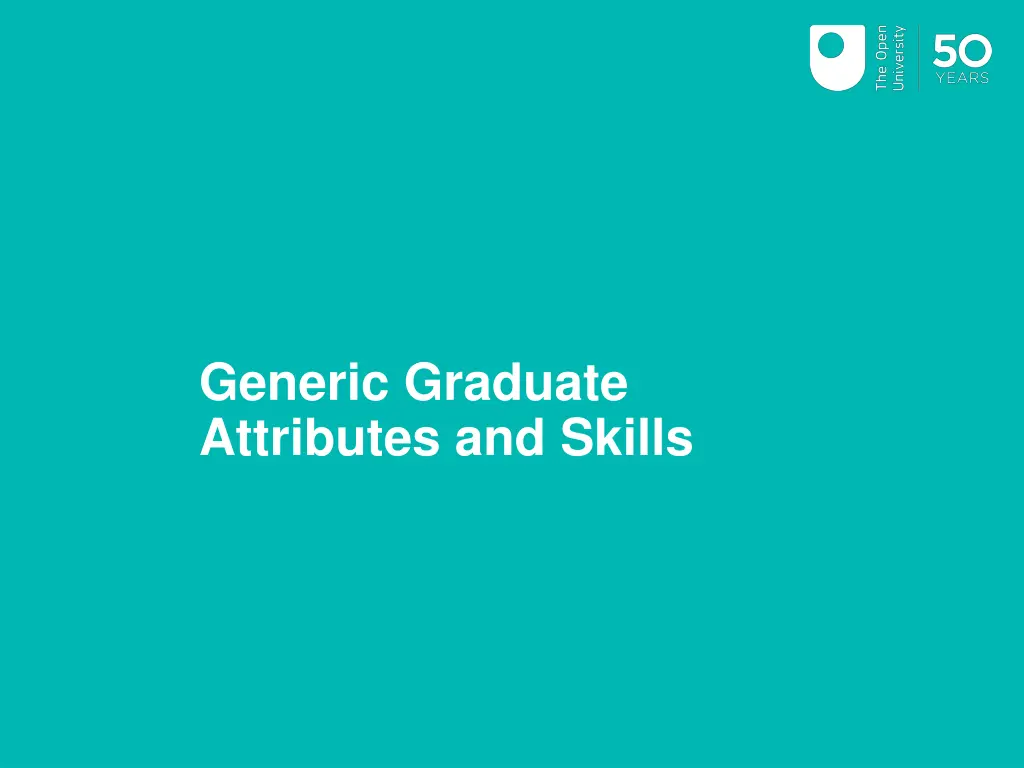 generic graduate attributes and skills