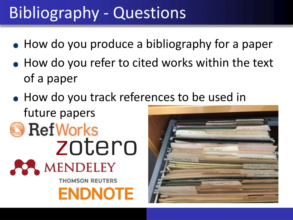 bibliography questions 3