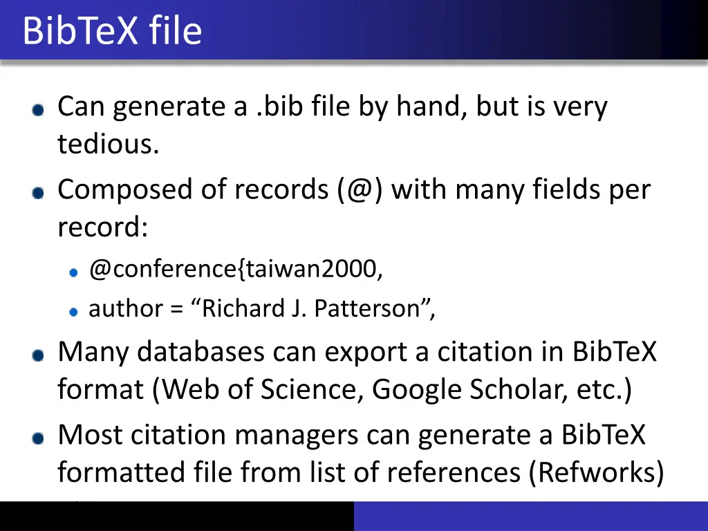 bibtex file