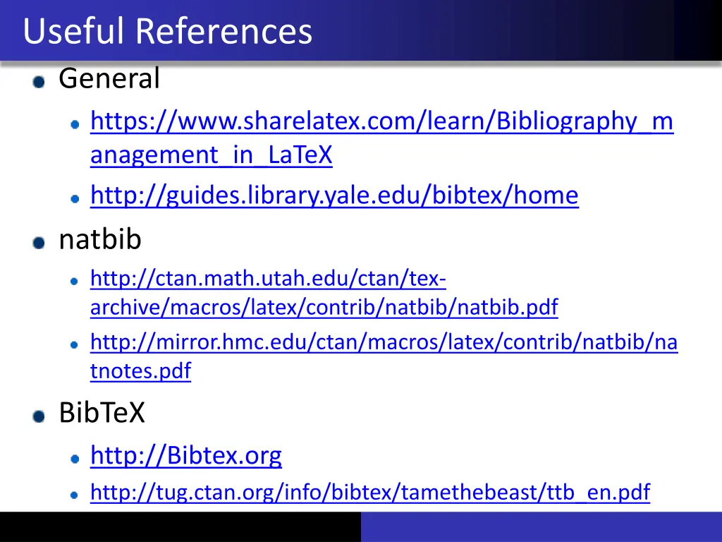 useful references