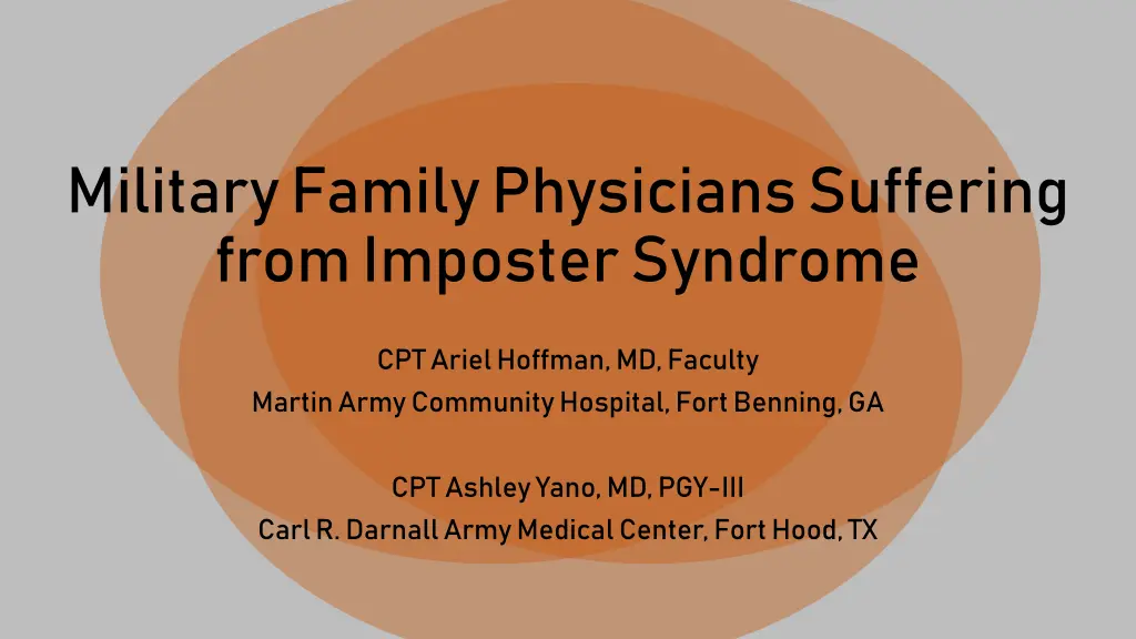 military family physicians suffering from