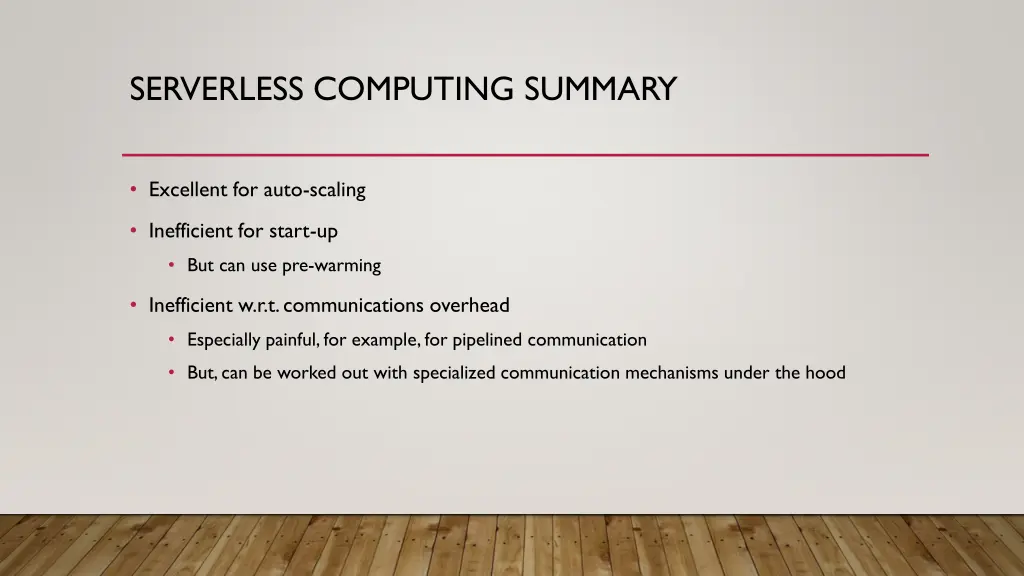 serverless computing summary