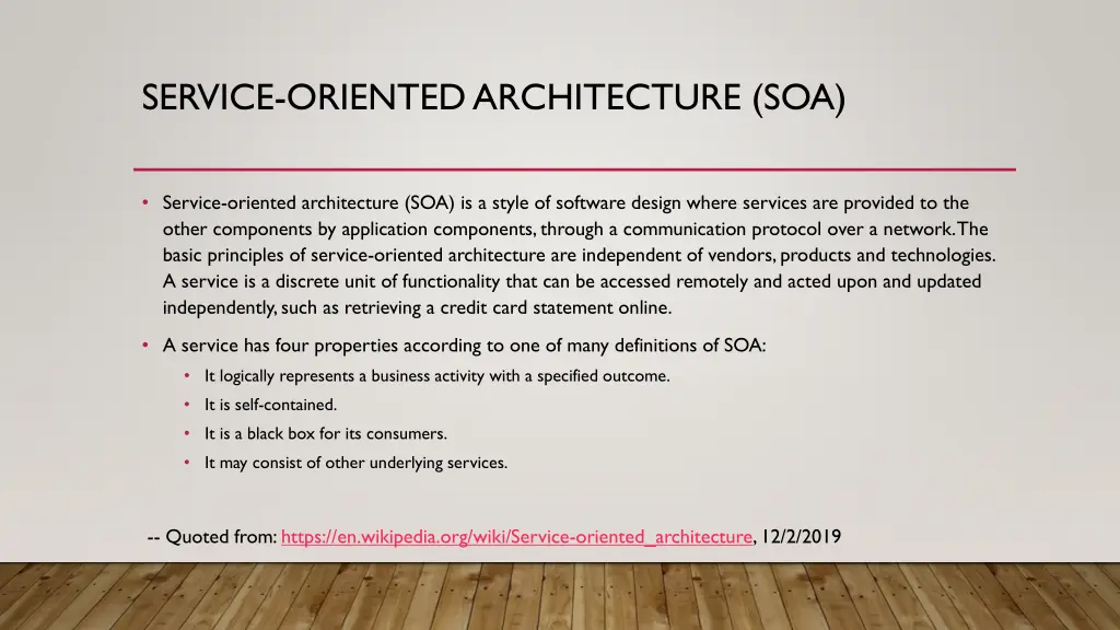 service oriented architecture soa