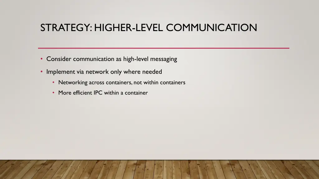 strategy higher level communication