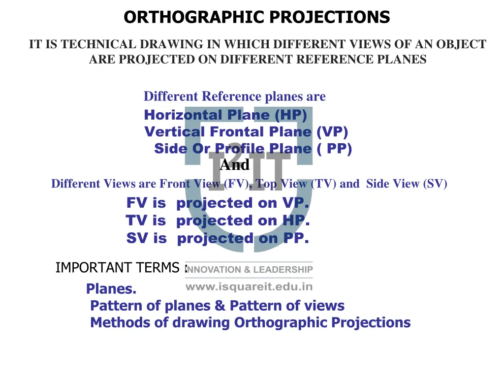 orthographic projections 1