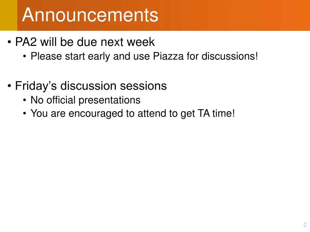 announcements