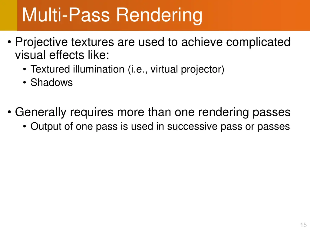 multi pass rendering