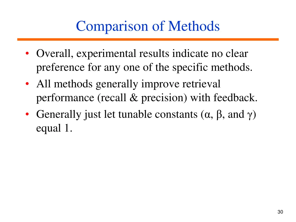 comparison of methods