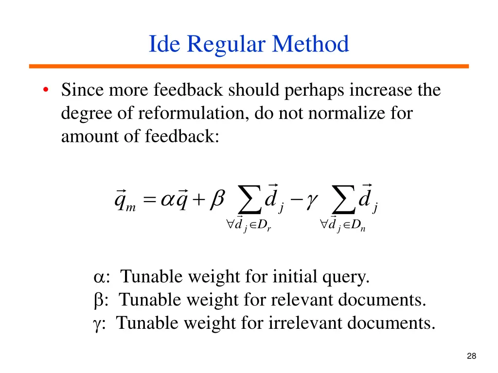 ide regular method