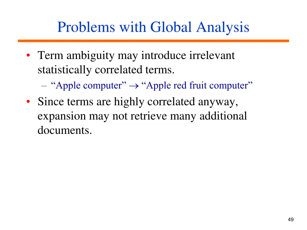 problems with global analysis