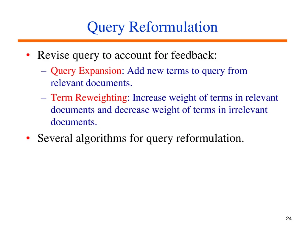 query reformulation 1