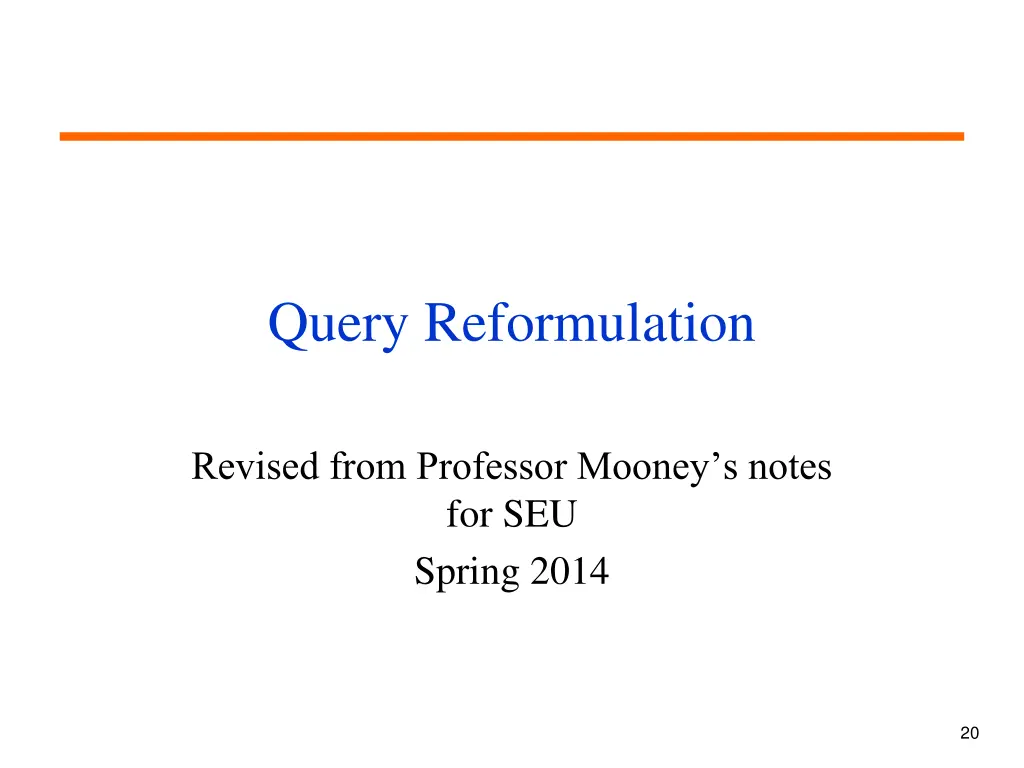 query reformulation