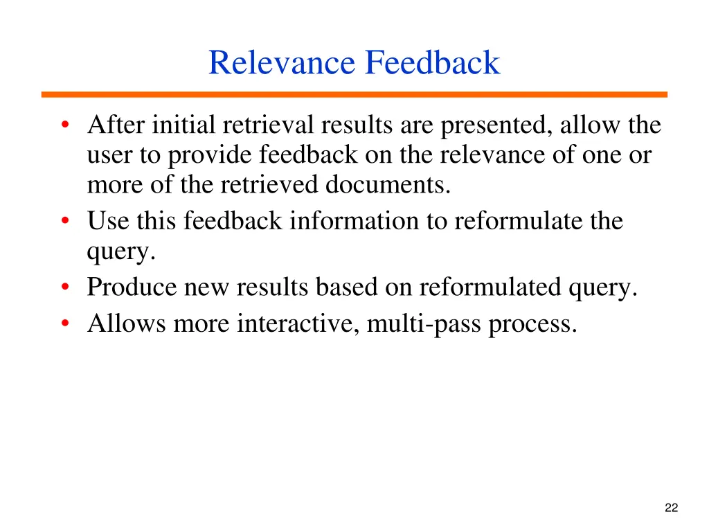relevance feedback