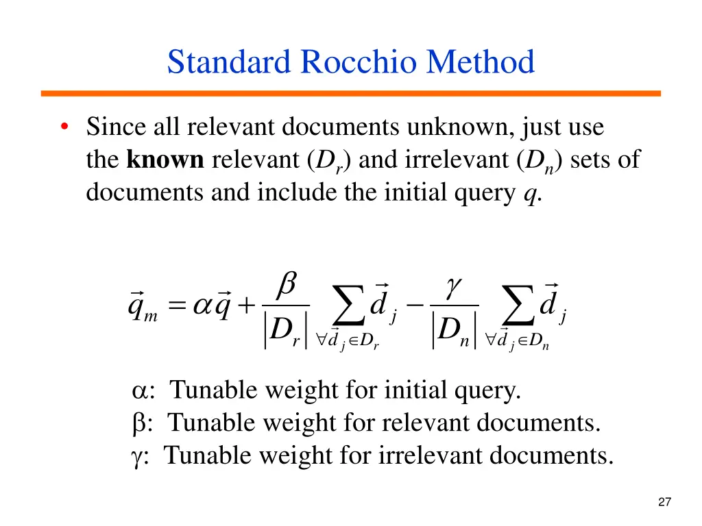 standard rocchio method