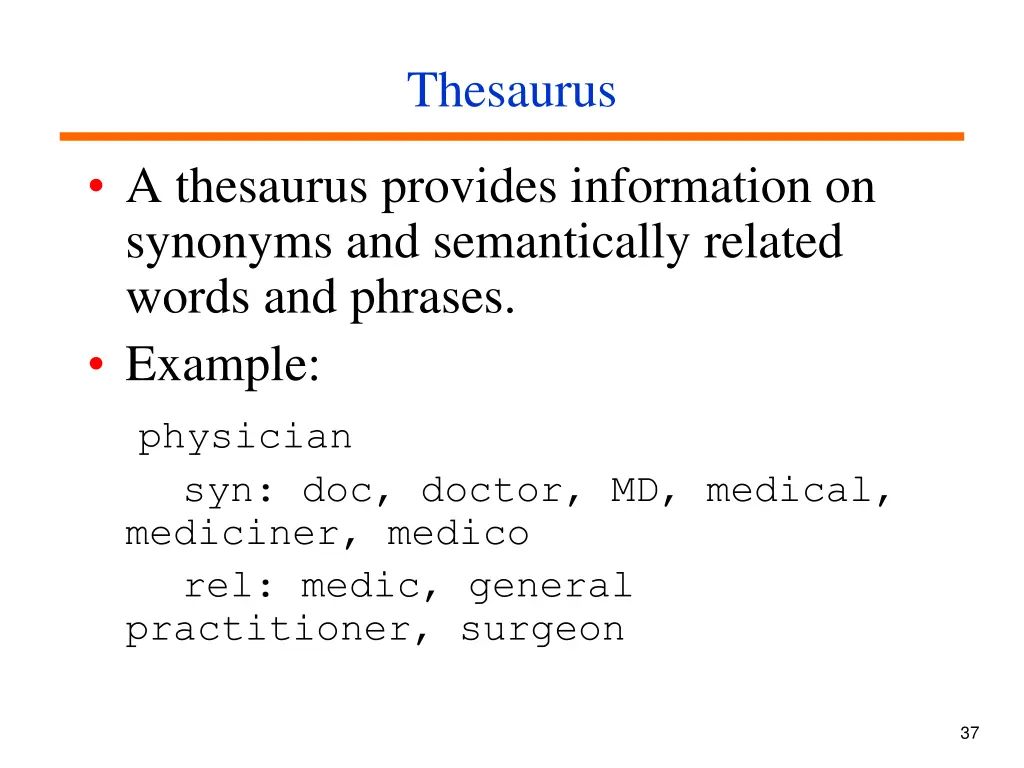 thesaurus