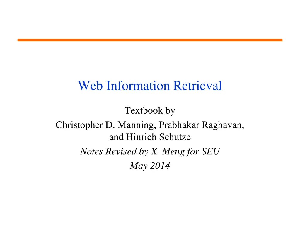 web information retrieval