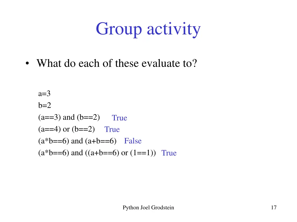 group activity