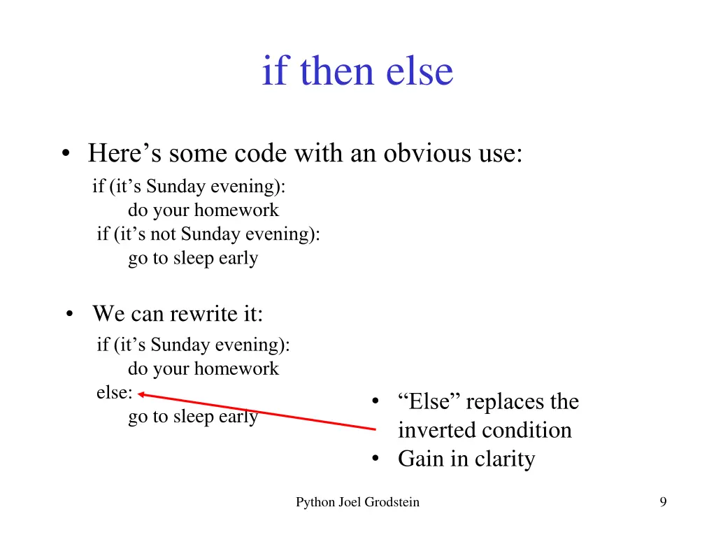 if then else