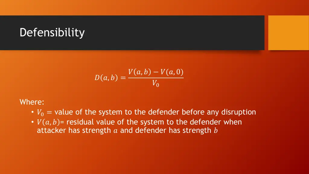 defensibility