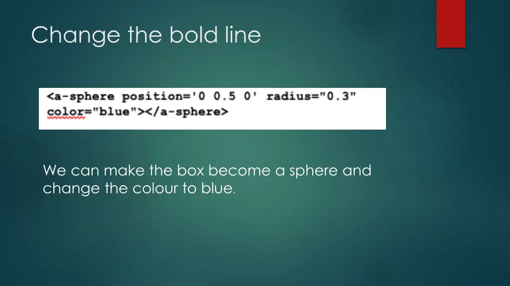 change the bold line