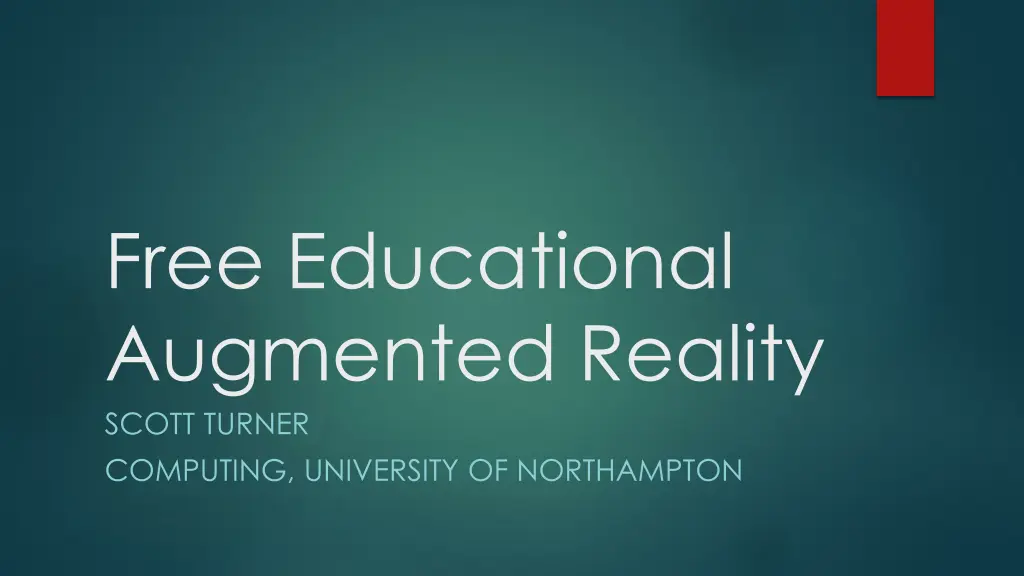 free educational augmented reality scott turner