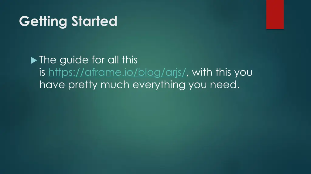 getting started