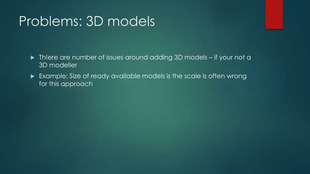 problems 3d models