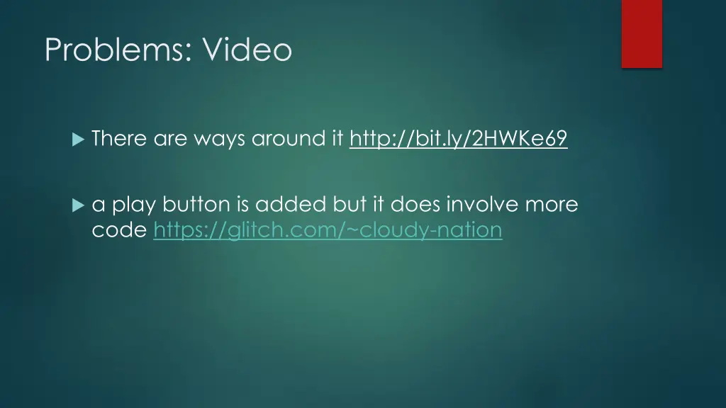 problems video 1