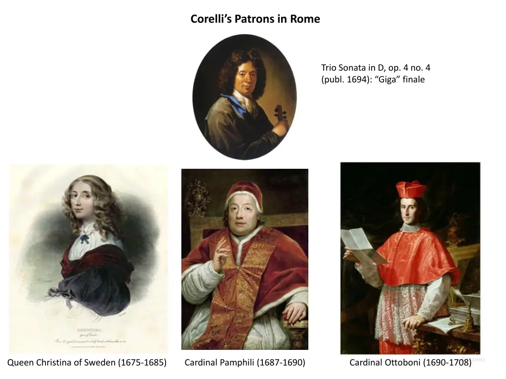 corelli s patrons in rome 1