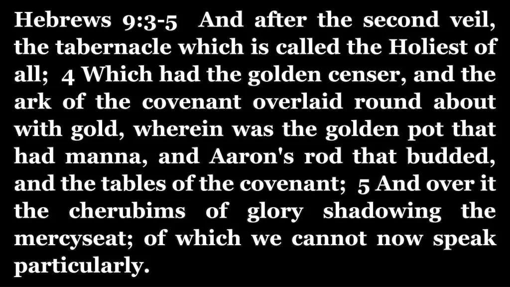 hebrews 9 3 5 and after the second veil